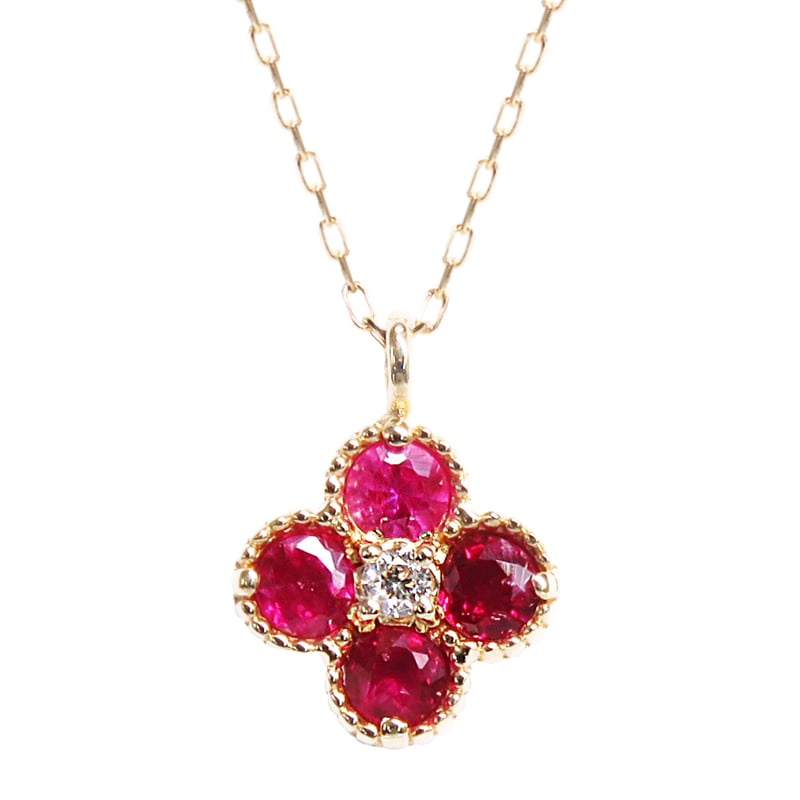 ルビーダイアフラワーネック